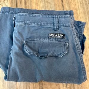 Big Dogs Cargo Shorts Men 32” Waist Blue Denim Work Casual